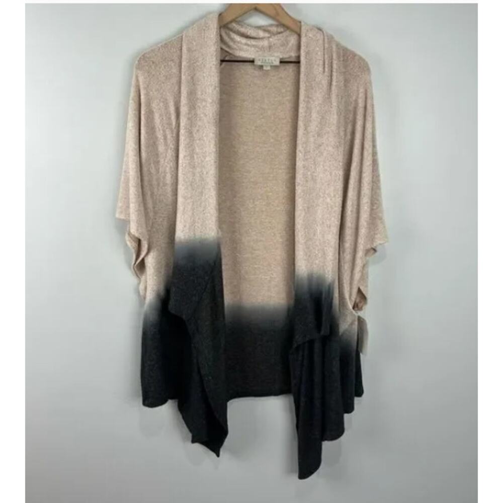 Status by Chenault Open Ombré Light Cocoon Wrap cozy Cardigan LARGE NWT